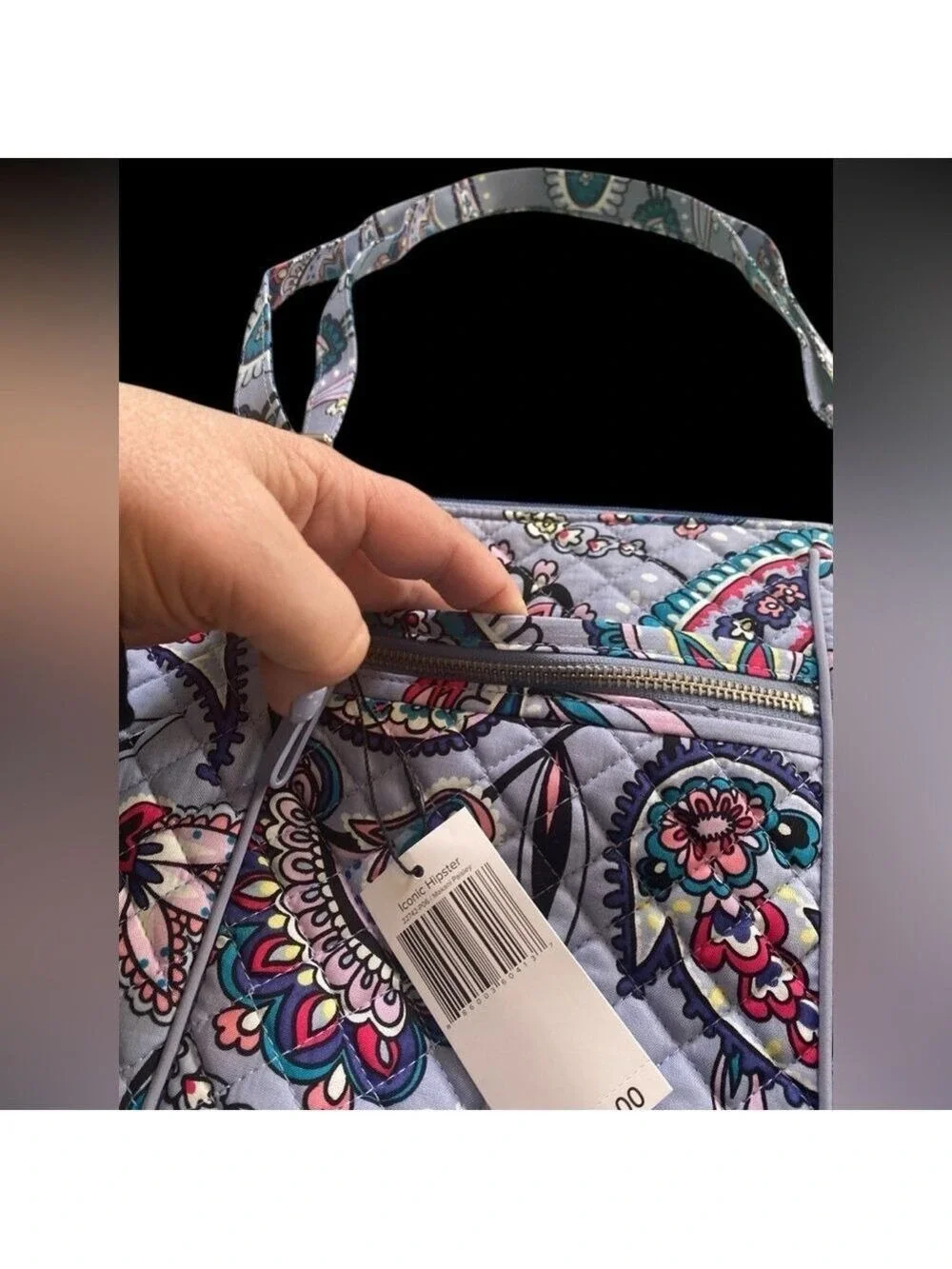 Vera Bradley Iconic Hipster Crossbody Bag Makani Paisley Quilted Purse